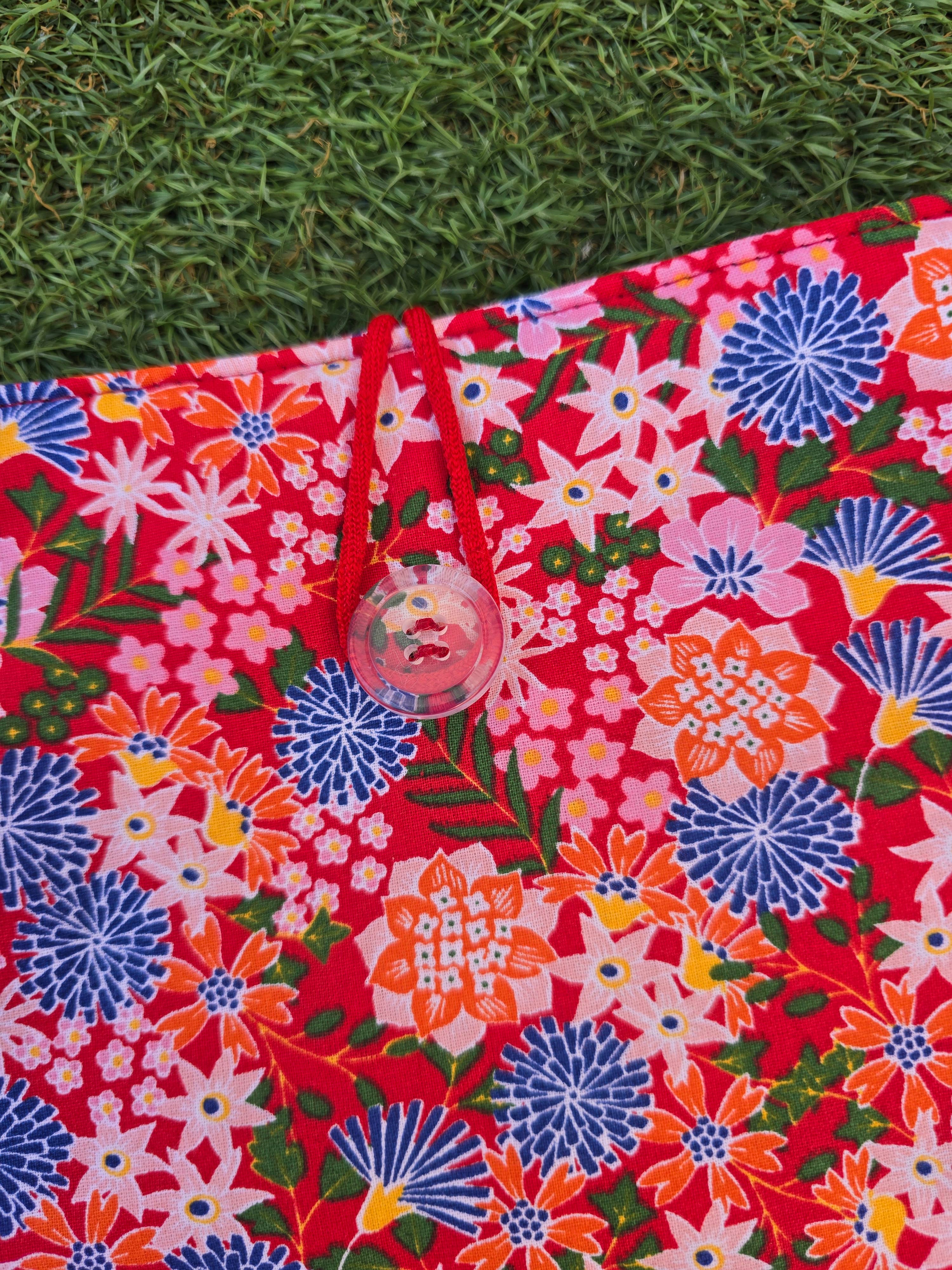 laubelgo - Wholesale Book Cover - Padded book cover oriental flowers red background3