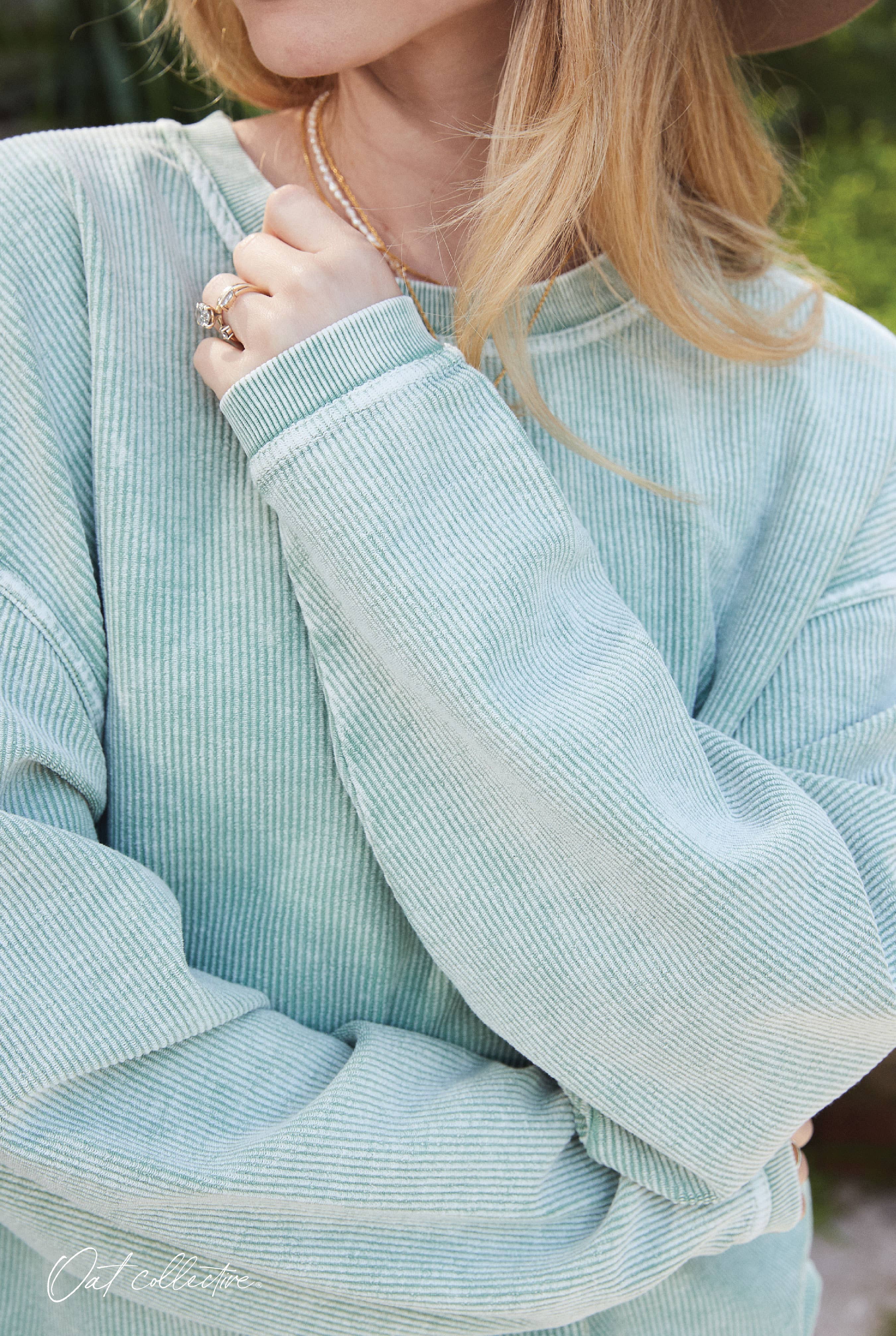 OAT COLLECTIVE - Wholesale Graphic Sweatshirt - Women's - BEACH Thermal Vintage Pullover6