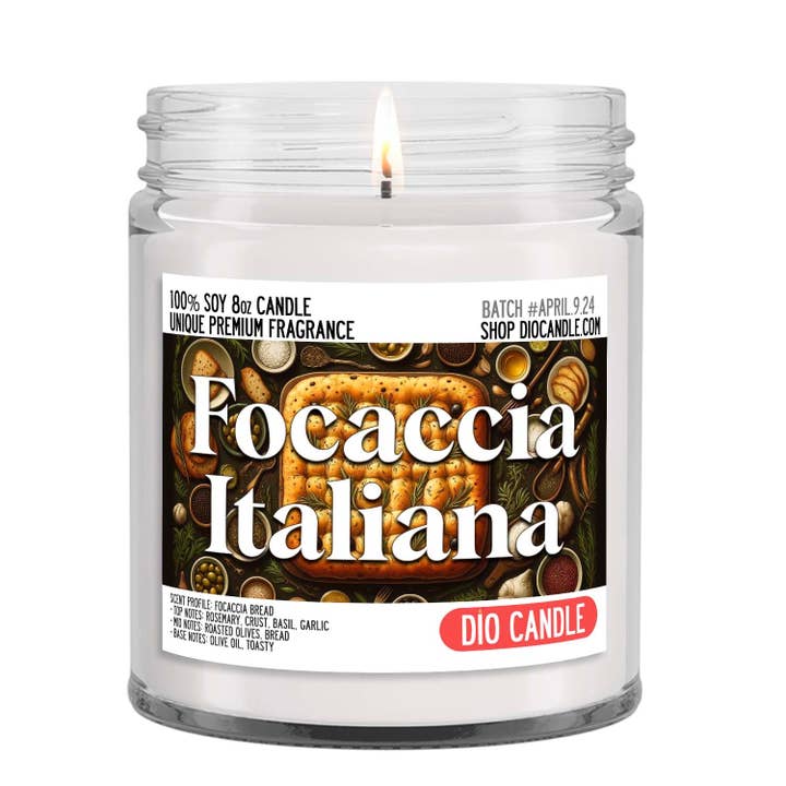 Dio Candle Company - Wholesale Jar/Filled Candle - Focaccia Italiana Candle