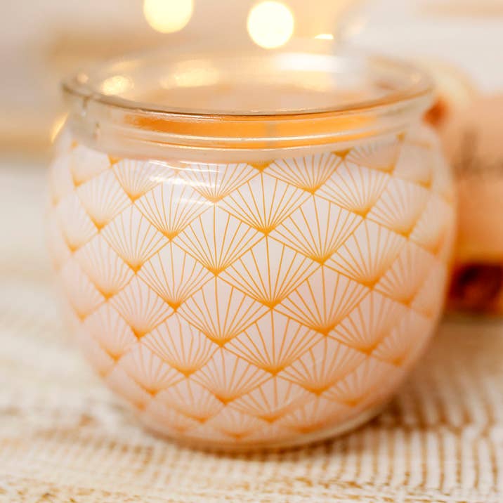 3 velas aromáticas en vidrio - Melocotón para venta al por mayor de Ethike.eu