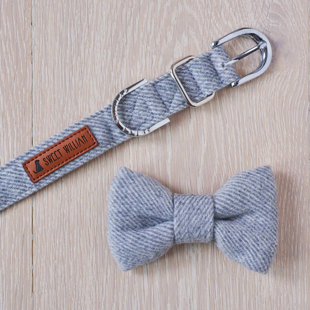 Sweet William Designs – wholesale Pet bow tie – Dog – Bow Tie - Grey Tweed3