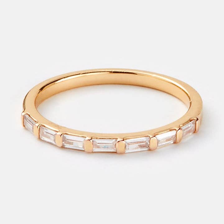 Baguette Half Eternity Ring for wholesale by Sara Patino Jewelry