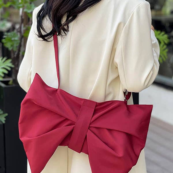 KK Bloom - Wholesale Shoulder Bag - Women's - Bowknot Solid Color Zipper Shoulder Bags