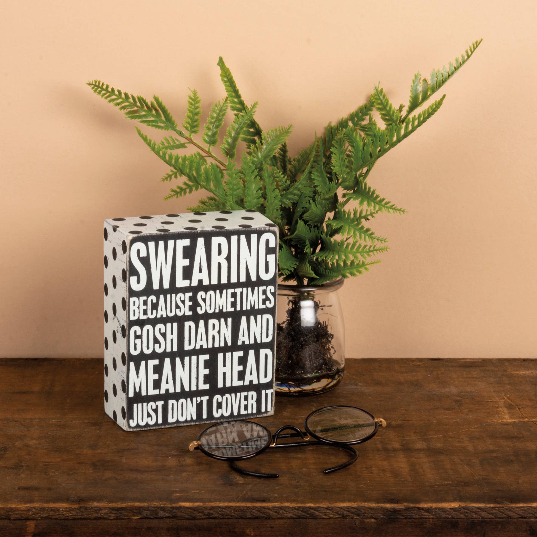 Primitives by Kathy - Wholesale Desk/Tabletop Sign - Swearing Box Sign1