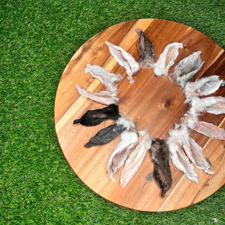 Furever Fierce (formerly Furever Primal) - Wholesale Pet Treats - Dog - Rabbit Ear 150pc Bulk Dog Chew Natural Single Ingredient