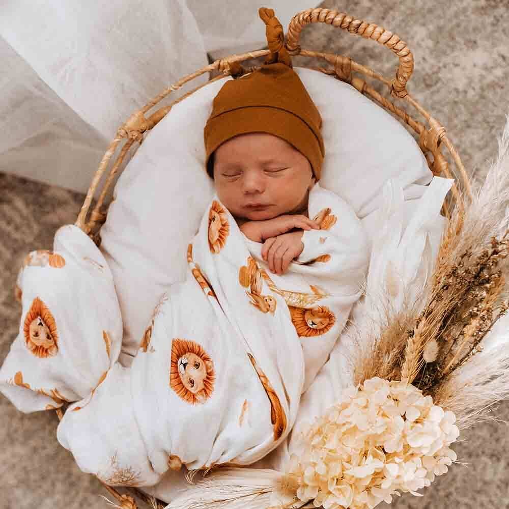 Snuggle Hunny - Wholesale Swaddle - Baby - Lion Organic Muslin Wrap4
