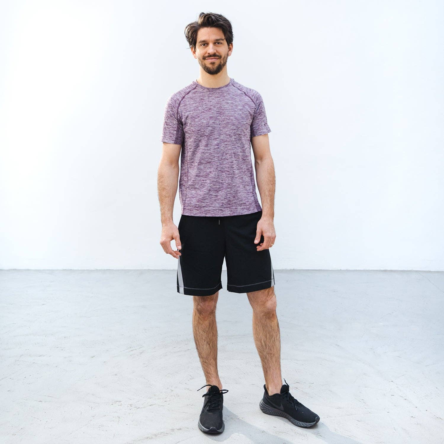 Fitico Sportswear – T-shirt – Homem por atacado – Camiseta sem costura da coleção Endurance malva3