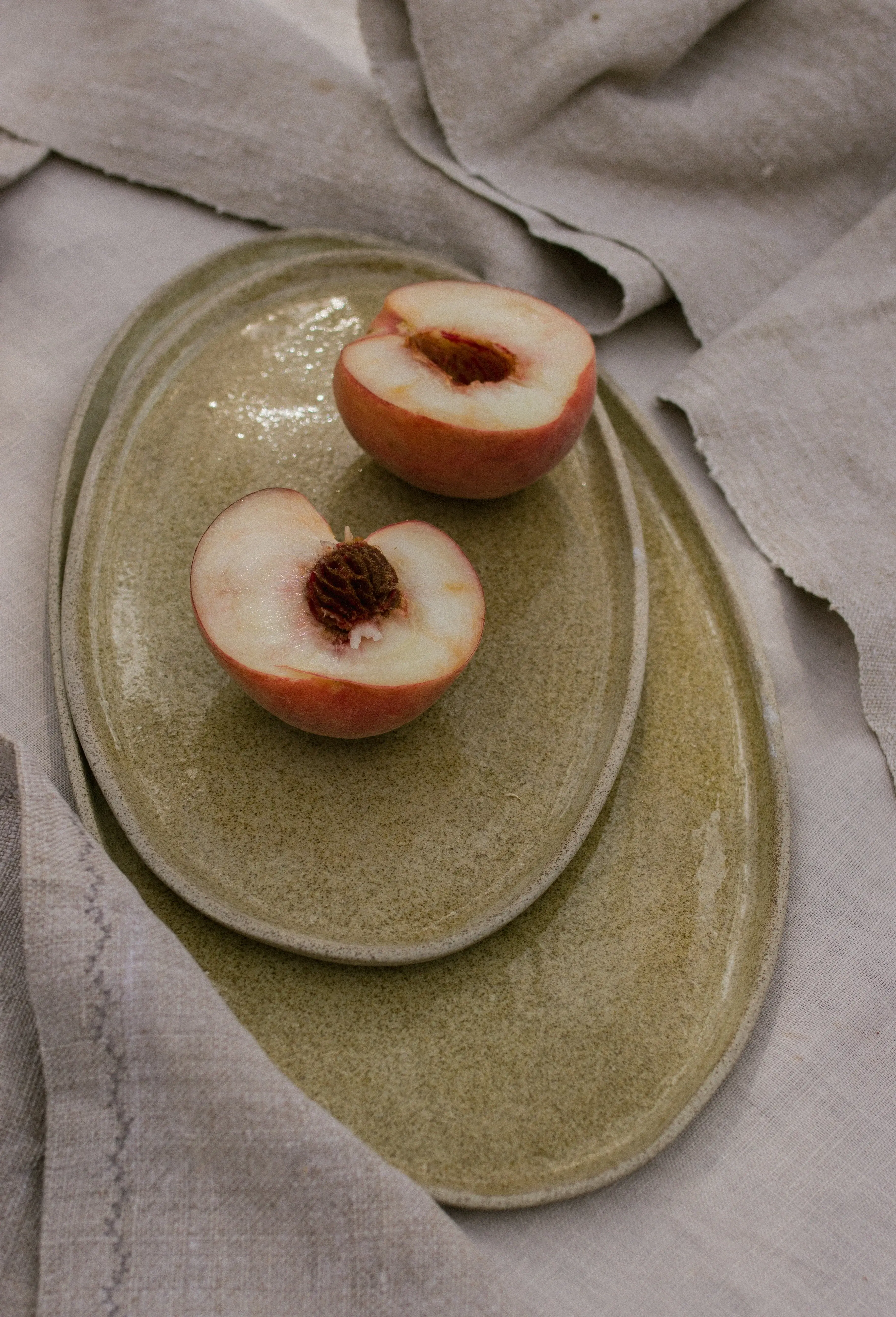 Creating Comfort Lab - Wholesale Platter - Handmade Stoneware Oval Serving Platter "Concrete"2