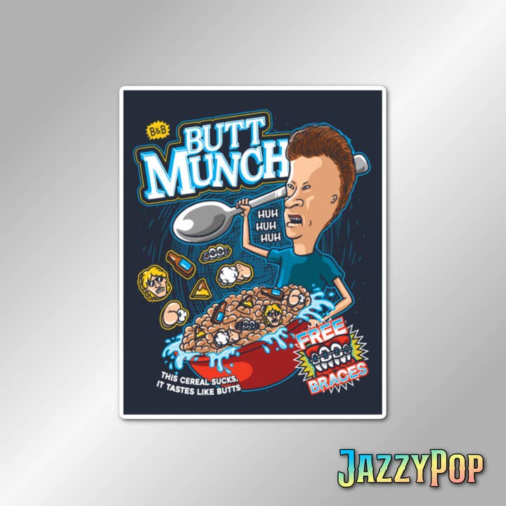 Jazzy Pop Stickers - Wholesale Sticker - Set of 2 Beavis and Butt-head Cornholio laminated stickers1