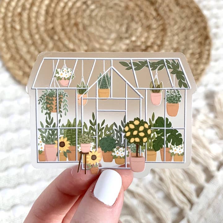 Autocollant de serre transparent, 3,25 x 2,5 pouces pour la vente par Elyse Breanne Design