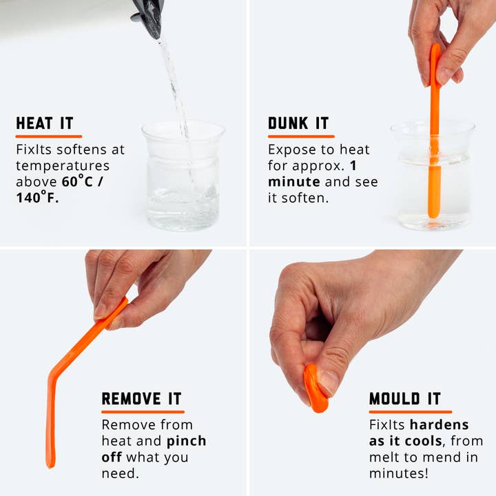 FixIts - Vente Kit de bricolage - FixIts Lot de 3 - Noir - Pour bricolage et réparation