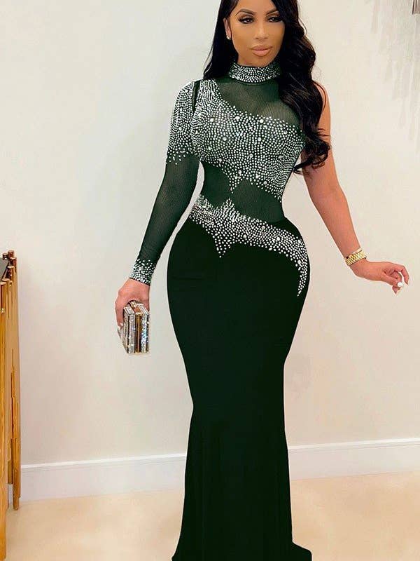 Aria Romance - Wholesale Dress - Women's - Sequin Mesh Bodycon Dress6