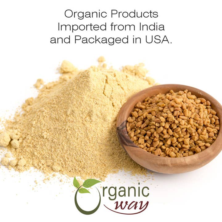 Organic Way LLC – wholesale Herbs – Organic Way Fenugreek / Methi Powder (Trigonella foenum) - Adds Flavour & Aroma | Kosher Certified | Raw, Vegan, Non GMO & Gluten Free | USDA Certified | Origin - India1