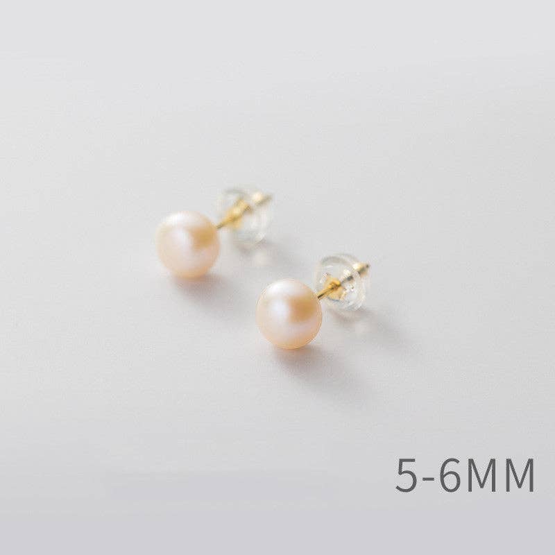 Perimade & Co. LLC - Wholesale Stud/Post Earrings - White Pink Purple Pearl Stud Earrings in 925 Sterling Silver10