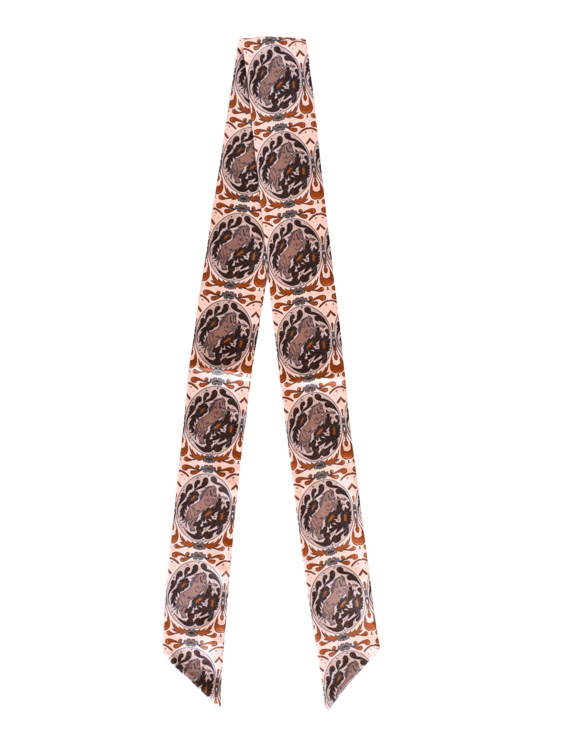 Tirzah Lane Art - Wholesale Scarf - Women's - Bloomin' Bronc Western Cowgirl Silk Twilly Scarf