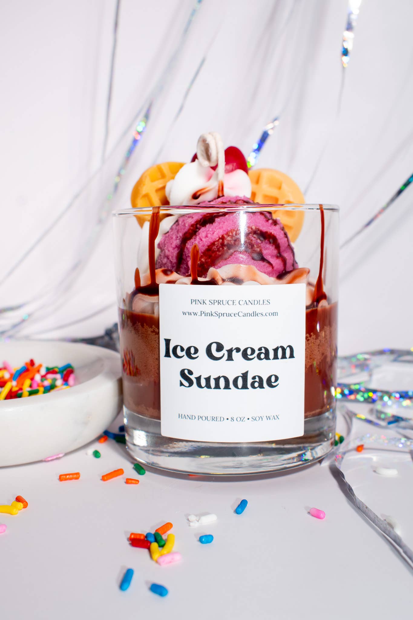 Pink Spruce - Wholesale Novelty Candle - Ice Cream Sundae Novelty Candle 0