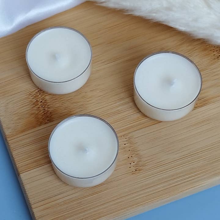 Handmade natural tealight candles - unscented for wholesale by Maison Alice