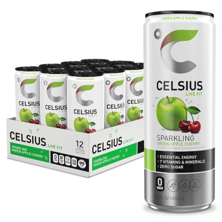 L&F Universal Goods - Wholesale Sports/Energy Drink - Celsius Sparkling Green Apple Cherry Energy Drink 12-Pack