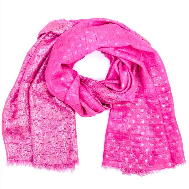 MILANO AMOUR - Wholesale Scarf - Women's - MICROCUORE LUREX MODAL SCARF