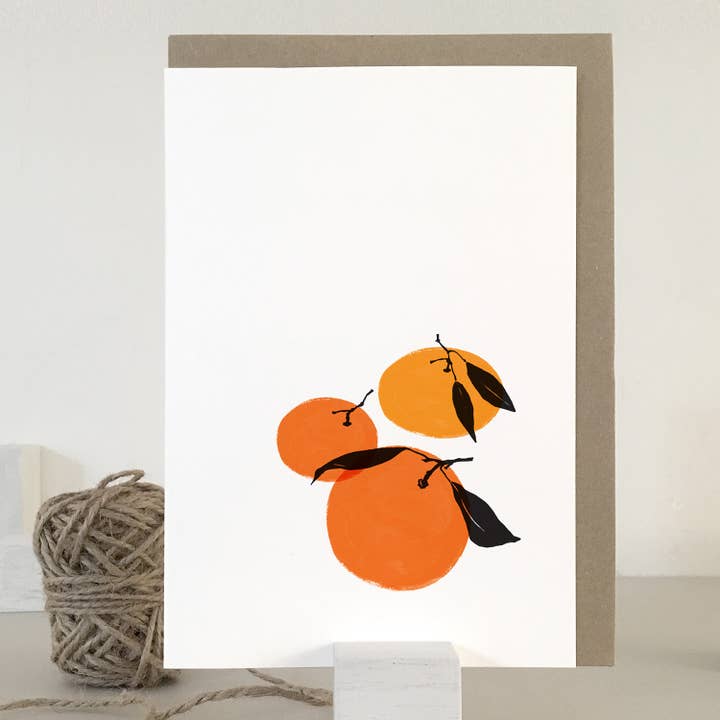 Tangerine Card | Tarjeta de notas en blanco | Tarjeta de felicitación diaria para venta al por mayor de Purpose & Worth etc