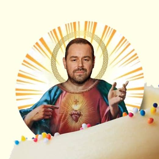 Danny Dyer Celebrity Prayer essbare Waffel-Cupcake-Aufsätze. für den Großhandel von Cool Story Gifts