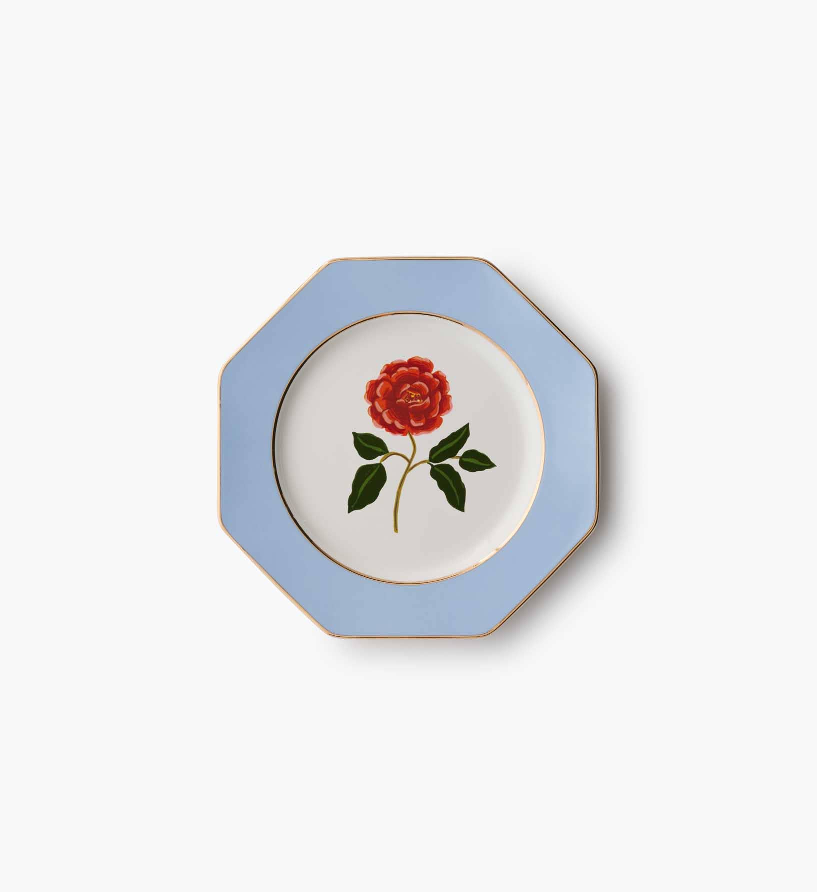 Rifle Paper Co. - Wholesale Dinner Plate - Roses Porcelain Dessert Plate Set3