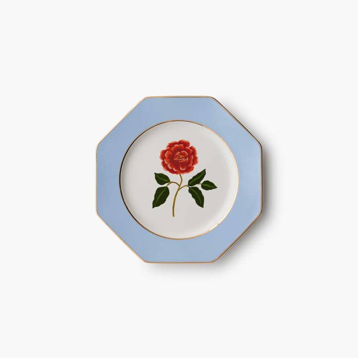 Rifle Paper Co. - Wholesale Dinner Plate - Roses Porcelain Dessert Plate Set3