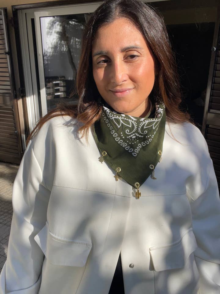 KAKI SIERAAD BANDANA voor wholesale door Liviana Lisbon