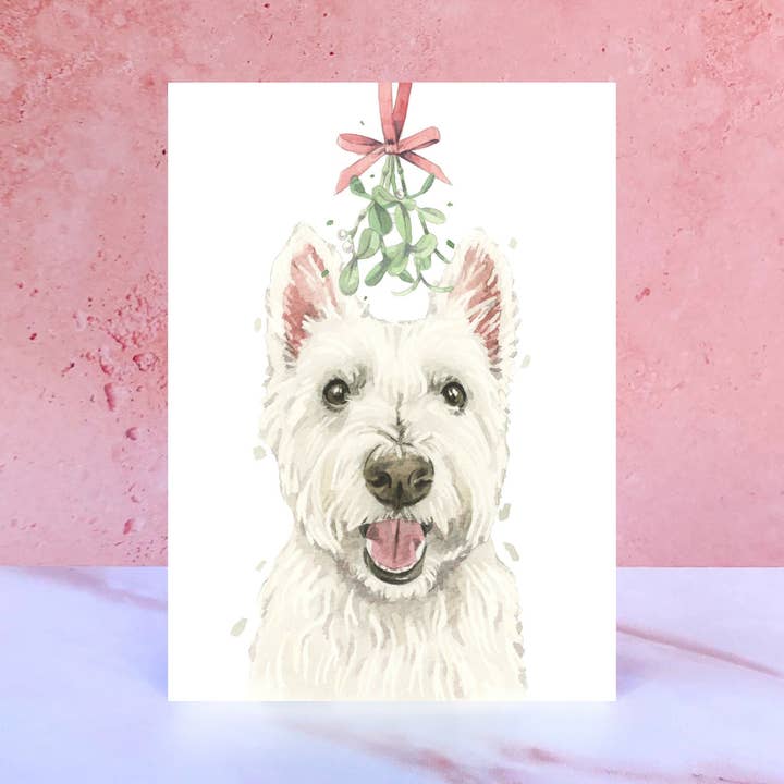 Carte de Noël West Highland Terrier Westie pour la vente par Robert James Hull