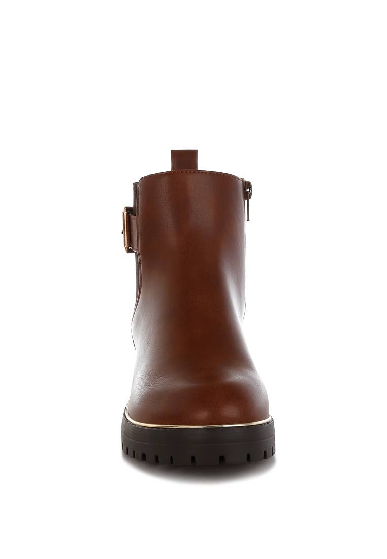 Rag Company - Vente Bottes – femme - Bottes à cheville avec détail de boucle Antorin Chunky8