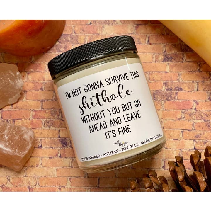 Candela regalo Survive this Coworker Work Bestie per la vendita all'ingrosso da parte di Huff Designs Candle Co