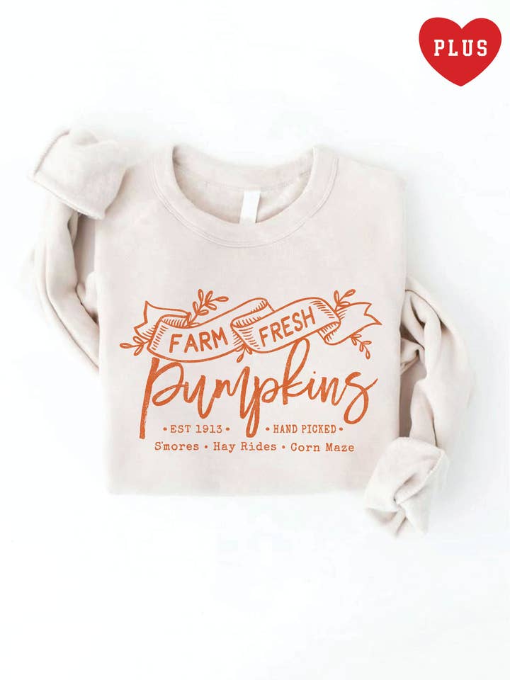 Sweat-shirt graphique FARM FRESH PUMPKINS Plus pour la vente par OAT COLLECTIVE