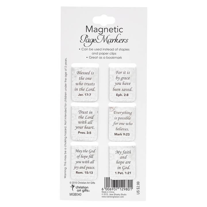 Christian Art Gifts - Wholesale Bookmark - Magnetic Bookmark Set Mini Butterfly Blessings