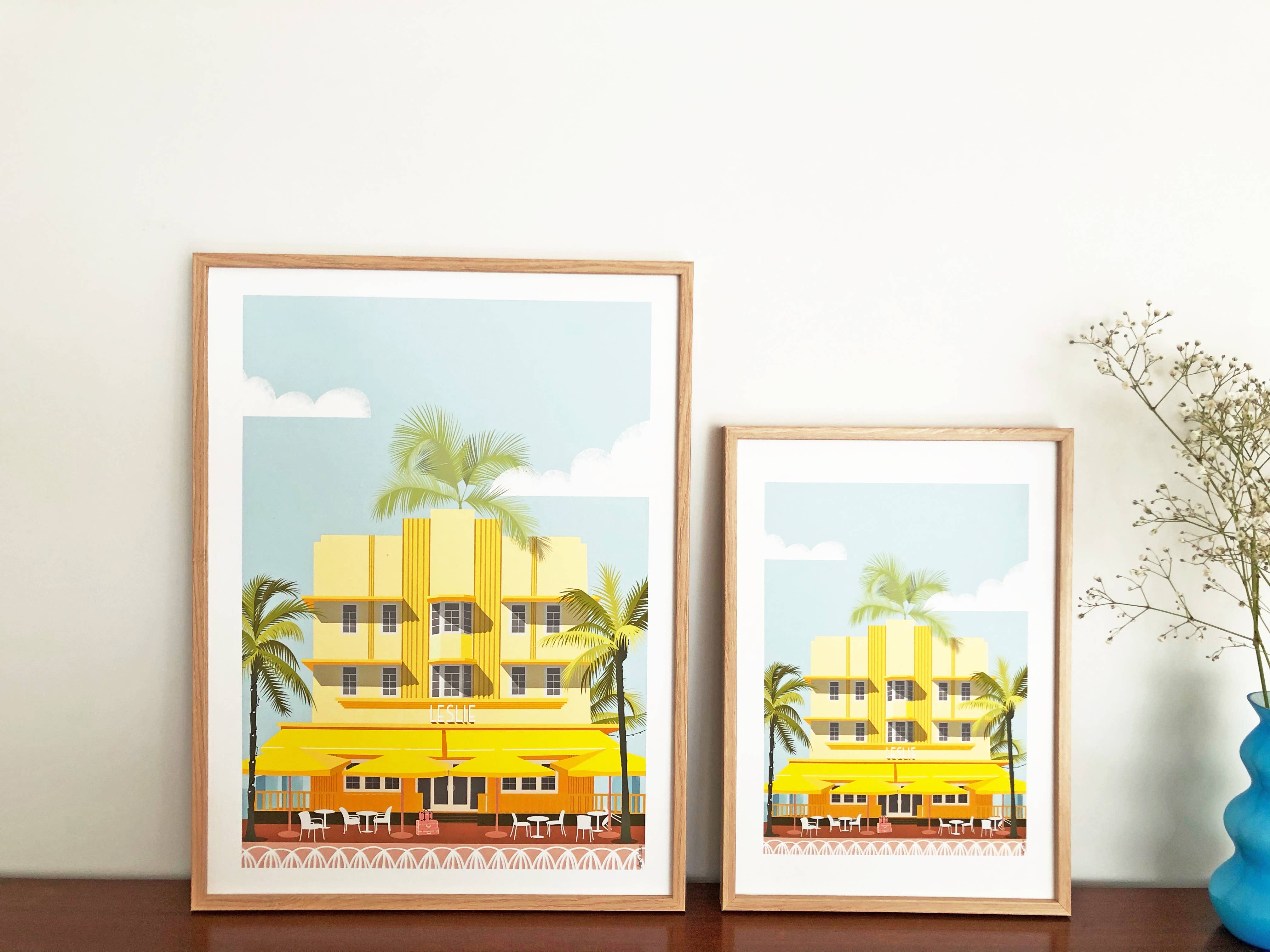 AKABE PARIS - Wholesale Poster - Poster Leslie Hotel Miami A31