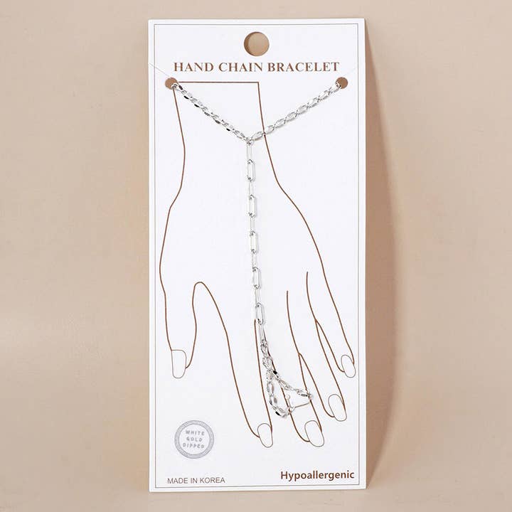 Sensibling Corp. - Wholesale Link & Chain Bracelet - Gold Dipped Paperclip Chain Hand Chain Bracelet5