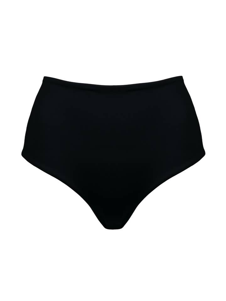 Slip a vita alta a copertura totale in nero per la vendita all'ingrosso da parte di Kitty and Vibe