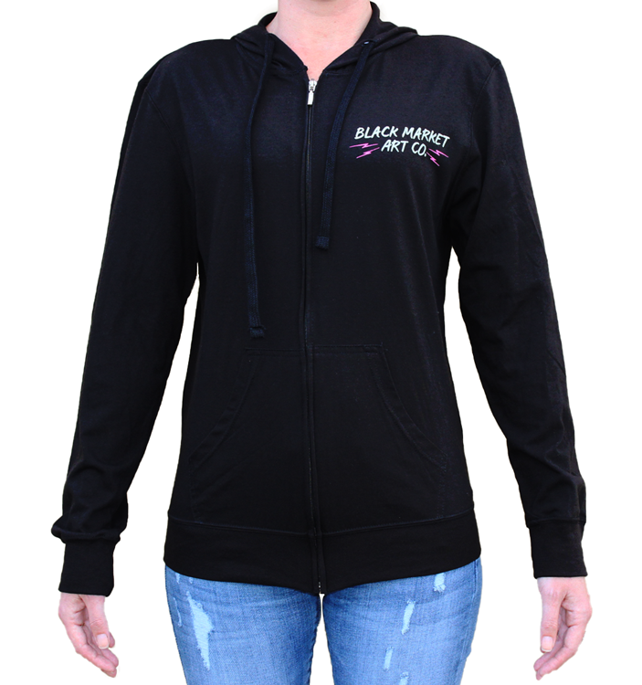 Black Pink Panther - Women's Zip Graphic Hoodie for wholesale on Faire1