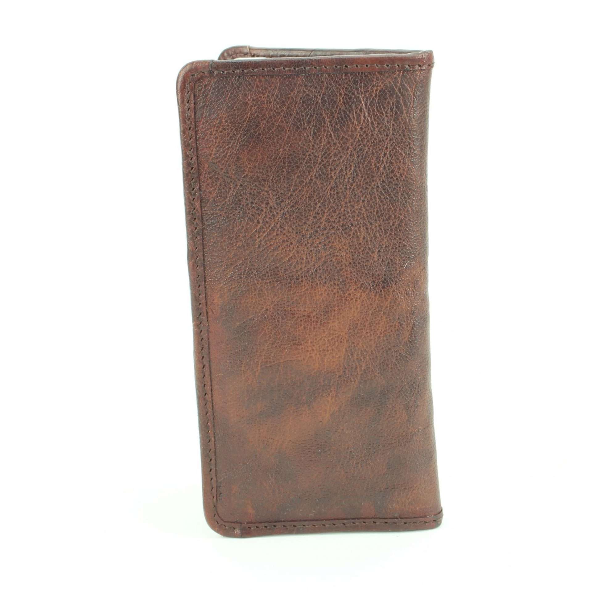 Leather Impressions Inc – Großhandel Brieftasche – Unisex – Große Faltschließe aus Leder mit verarbeiteten Lederdetails #AB W 12 To3