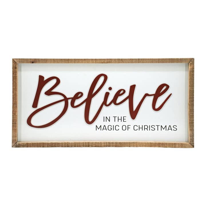 WT Collection - Vente Pancarte - Signe Croire en la magie de Noël