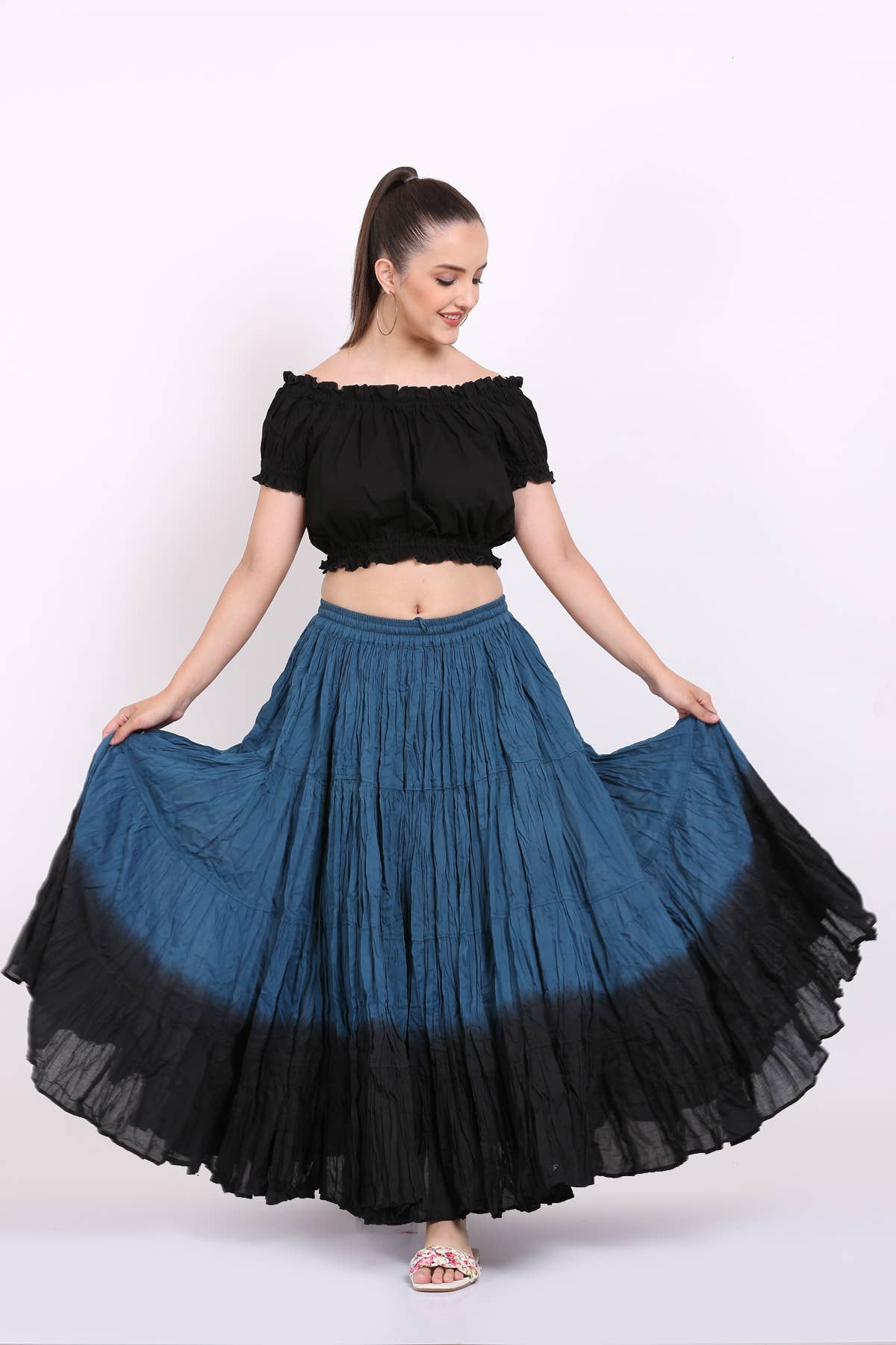 Wevez - Vente Jupe – femme - Jupe Renaissance en coton de 25 mètres de style American Tribal Style30