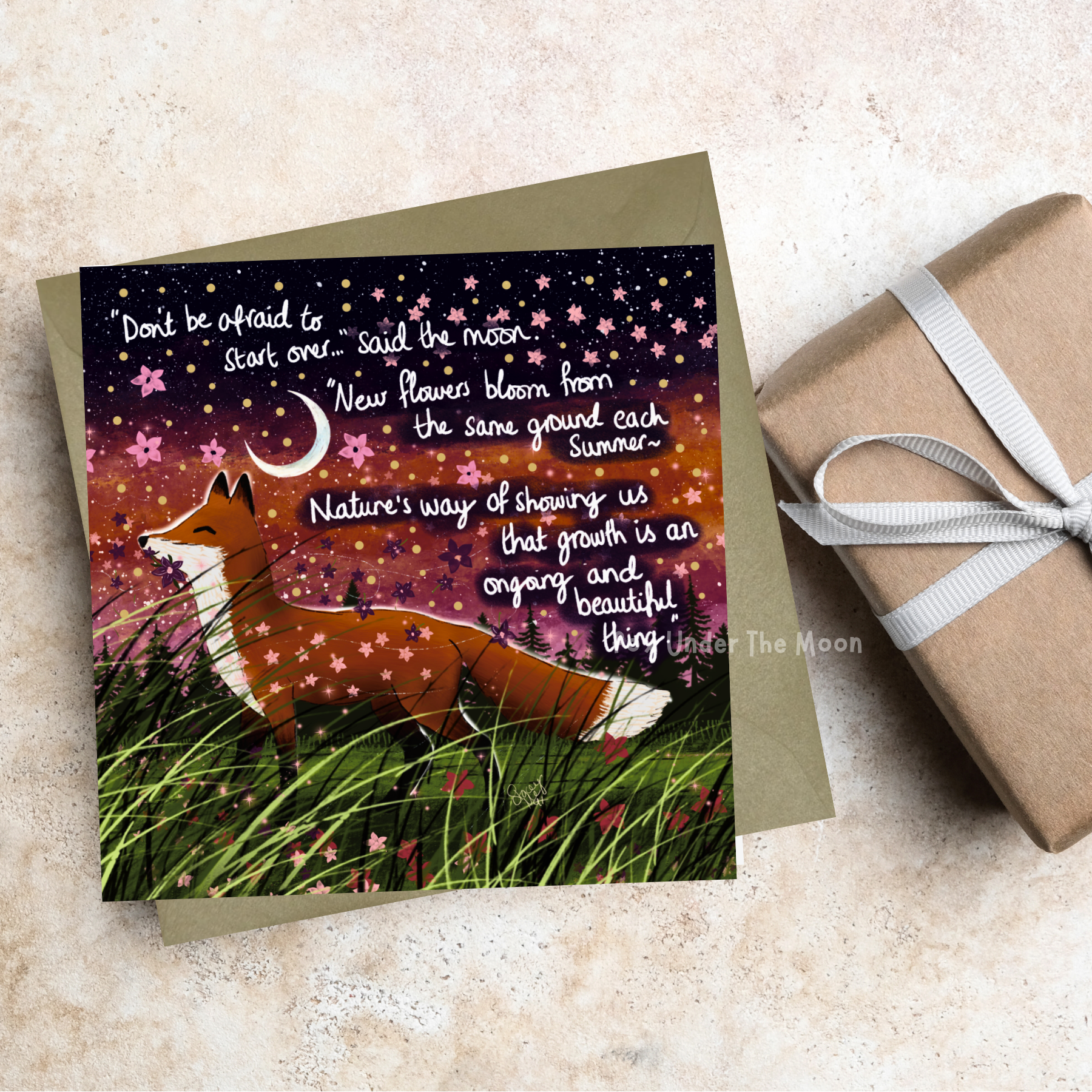 Fox Under The Moon - Wholesale Everyday Greeting Card - 'Bloom' - Greeting Card From Fox Under The Moon1