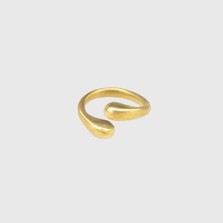 Brass Adjustable Wrap Ring for Men and Women - Sana for wholesale by Ecodunia