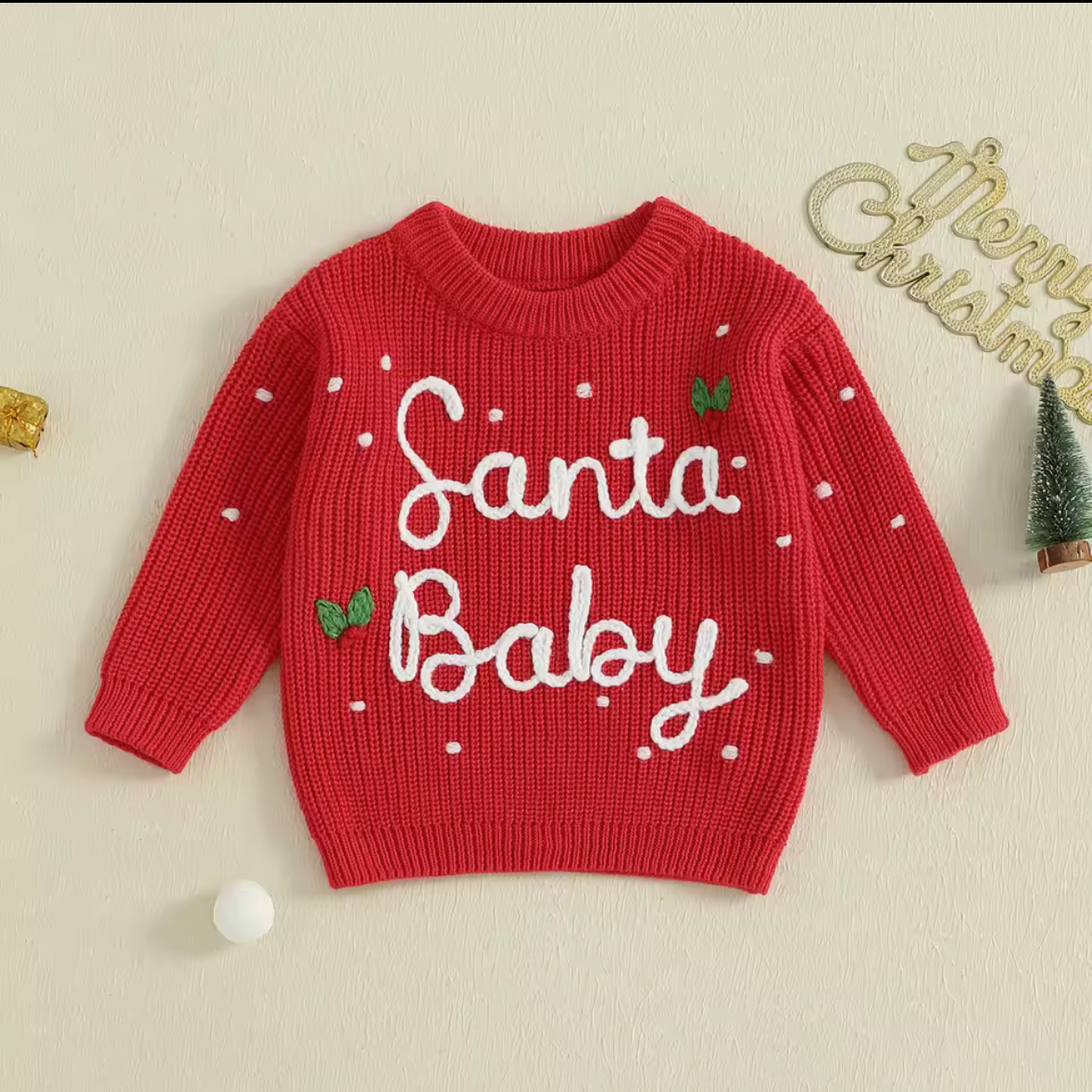 Dreamline – Engroshandel Sweater - Børn – Børns jule SANTA BABY sweater1