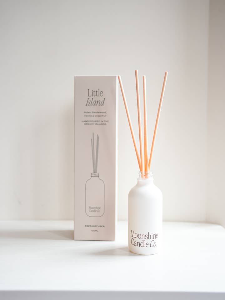 'Little Island' Sandalwood Reed Diffuser - Made in Scotland for wholesale by Moonshine Candle Co.
