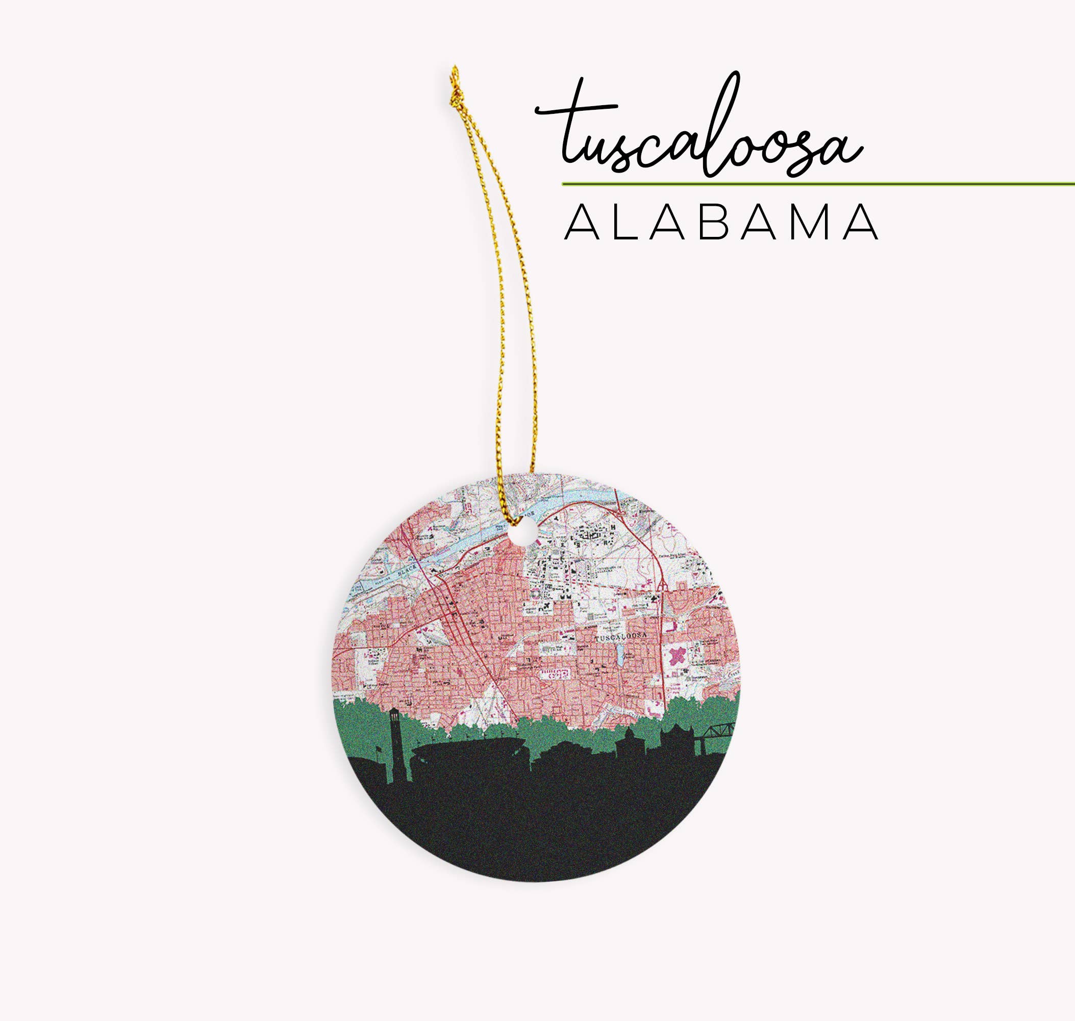 Paperfinch Design - Wholesale Ornament - Alabama city skyline ornament | choose your city8