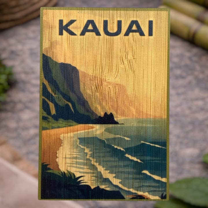 Kauai - KAUAI por atacado de Bamboo Wood Stickers