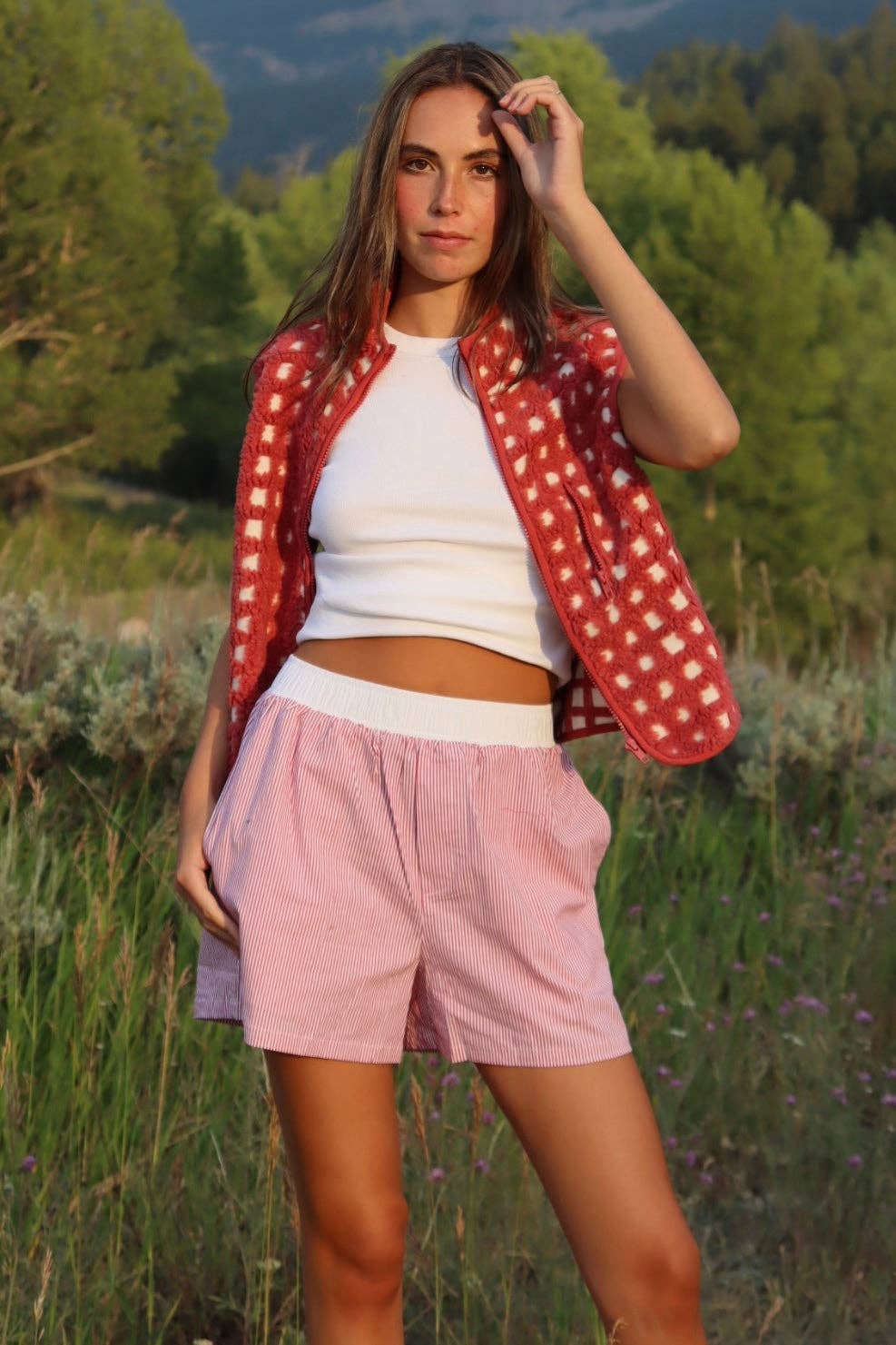 Midnight Lunch - Wholesale Outerwear Vest - Women's - Montana Vest | Signature Red1