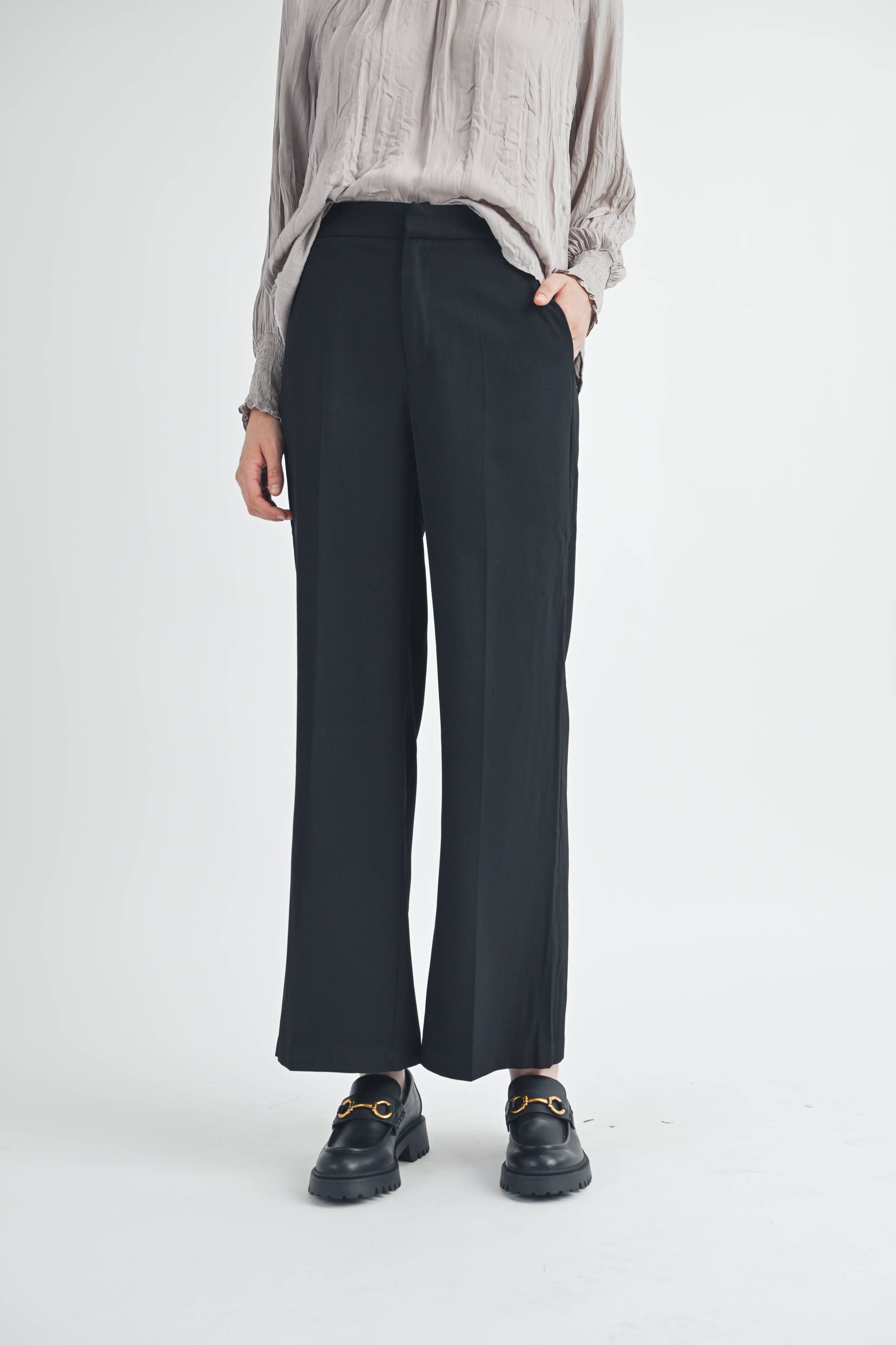 FUN2FUN - Wholesale Pants - Women's -  Tailored Pants - With Side Pockets and Elastic Waistband7