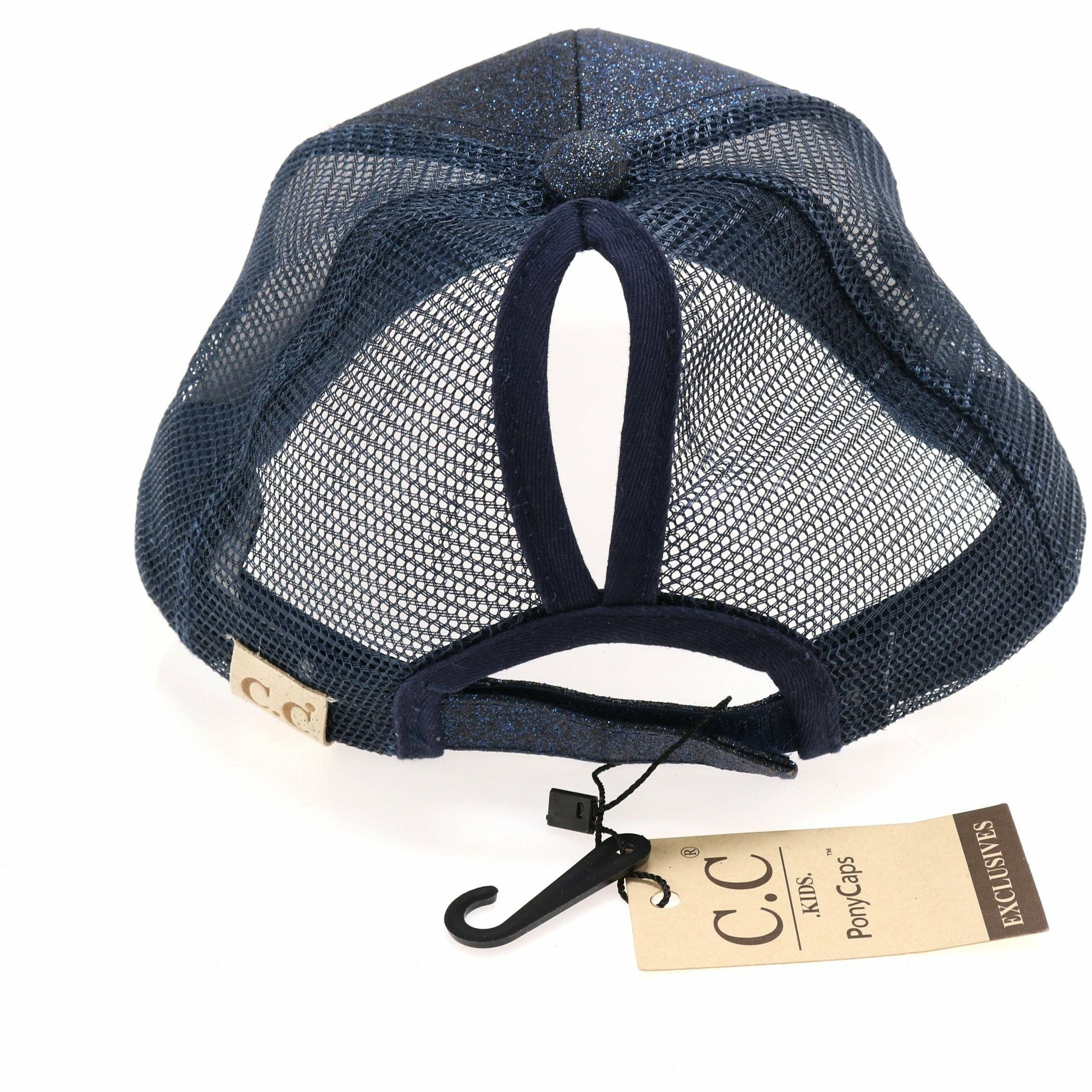 C.C Beanie - Vendita all'ingrosso Cappellino da baseball - Bambini - Berretto da baseball CC a coda di cavallo glitterata per bambini2