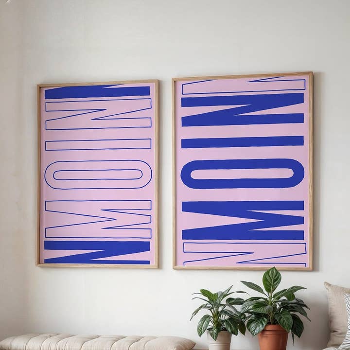 SET D'AFFICHES MOIN MOIN pour la vente par PurePeach Studio